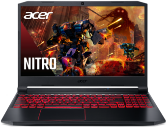 Ноутбук Acer Nitro 5 AN515-55-59M1 IPS, Intel Core i5 10300H, 4 ядер х 2.5 ГГц, RAM 16 ГБ, SSD 512 ГБ, GeForce RTX 3050 Ti  4 ГБ, без ОС