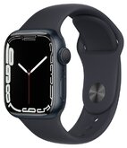 Умные часы Apple Watch Series 7 41mm Aluminium with Sport Band RU, темная ночь